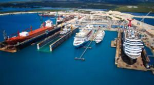 Vessels on dry dock