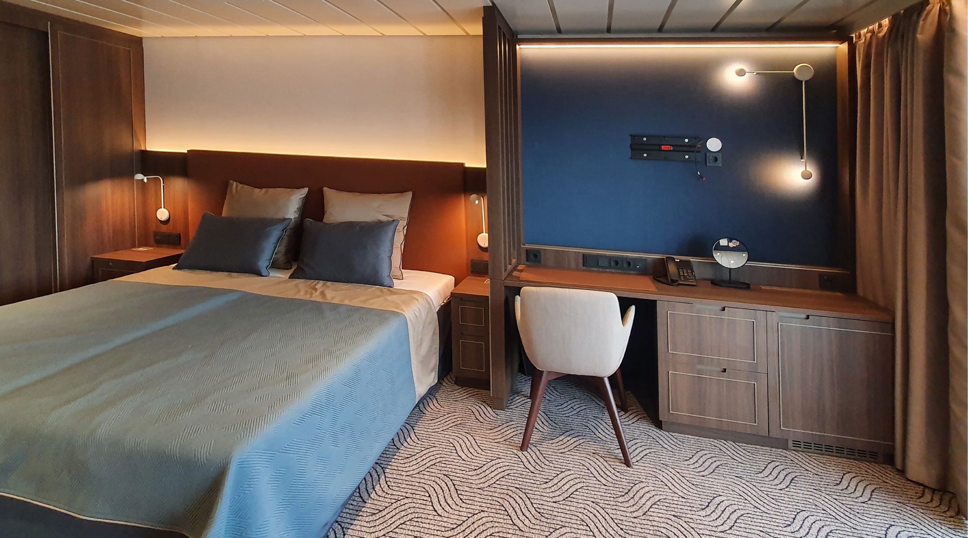 ALMACO refurbished cabins and suites onboard Phoenix Reisen’s cruise shipArtania (Image at LateCruiseNews.com - February 2023)