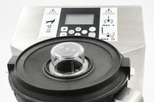 Close-up of multi-cooker control panel with safety indicators and digital display – ALMACO marine galley appliance